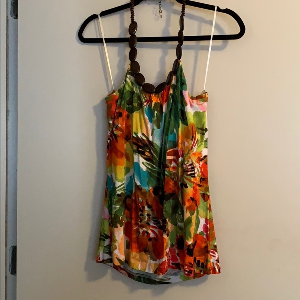 Floral halter top